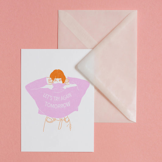 TRY AGAIN - POSTCARD