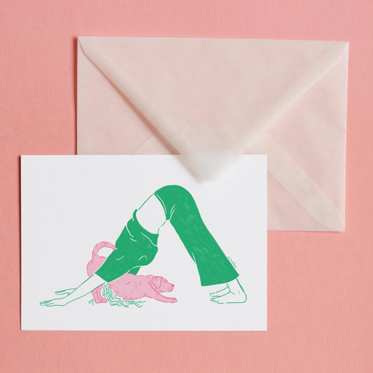 YOGA DOG - POSTCARD